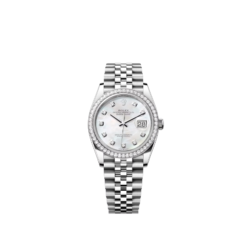 Rolex silver set with diamonds 126284RBR